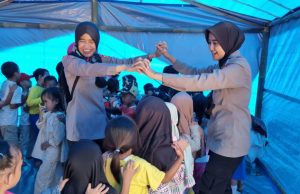 Polri Berikan Trauma Healing di TK Hidayatusibyan Pasca Gempa Cianjur