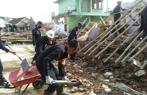 Tim Satgas Recovery Masih Melaksanakan Pembersihan Puing dan Material Bangunan Pasca Gempa di Beberapa Titik Lokasi
