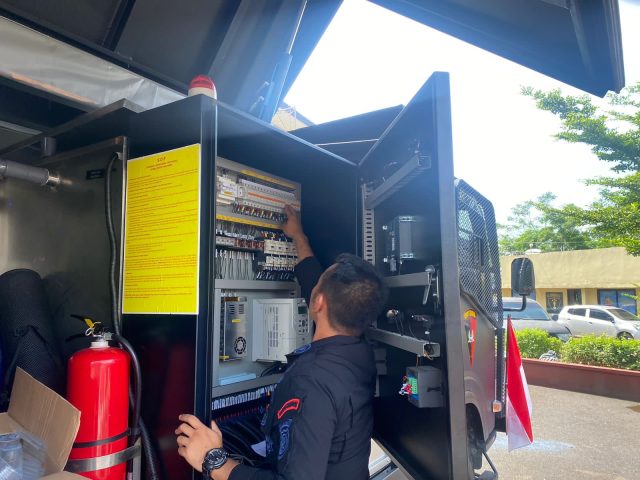 Polri Persiapkan Water Treatment untuk Memenuhi Kebutuhan Dapur Umum Posko Cianjur