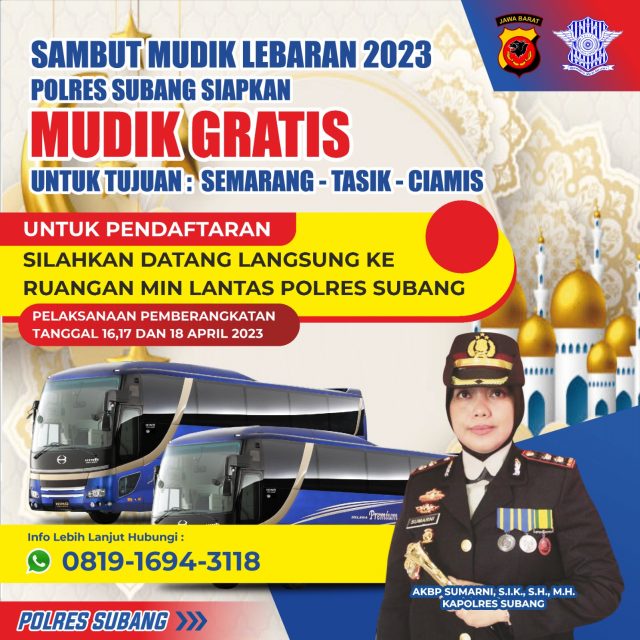 Ayo Buruan Daftar, Kapolres Siapkan Layanan Mudik Gratis