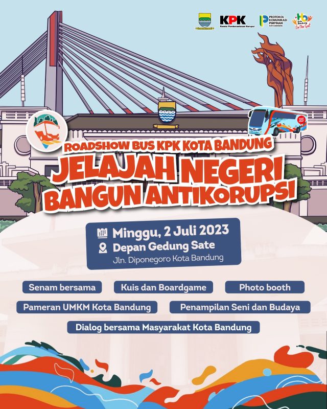 Jelajah Negeri Bangun Anti Korupsi, Roadshow Bus KPK Bakal Kunjungi Kota Bandung