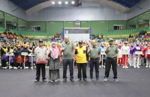 Anggota Komisi D DPRD Kota Bandung Hj. Salmiah Rambe, S.Pd.I, M.Sos menghadiri acara Pekan Olahraga Lansia 2023 Kota Bandung Tahun 2023, di GOR Bandung, Senin (18/9/2023).
