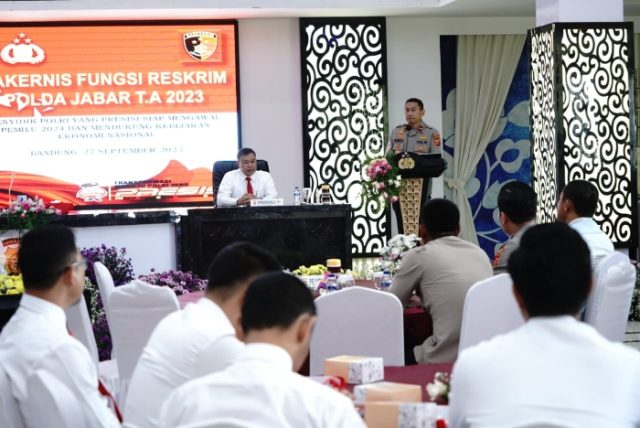 Wakapolda Jabar Buka Rakernis Fungsi Dit Reskrimum dan Dit Reskrimsus Polda Jabar T.A 2023