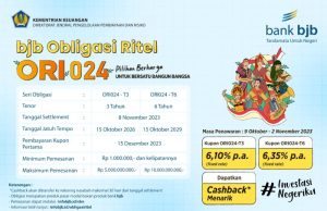 bank bjb Turut Serta Ambil Bagian Sebagai Sub Mitra Distribusi ORI024