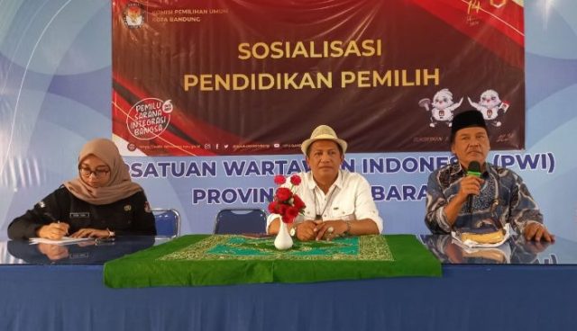 KPU Gandeng PWI Pokja Kota Bandung Gelar Sosialisasi Pendidikan Pemilih