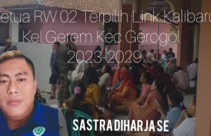 Sastra Diharja SE Terpilih Menjadi RW 02 Kalibaru Kelurahan Green Kecamatan Grogol Kota Cilegon