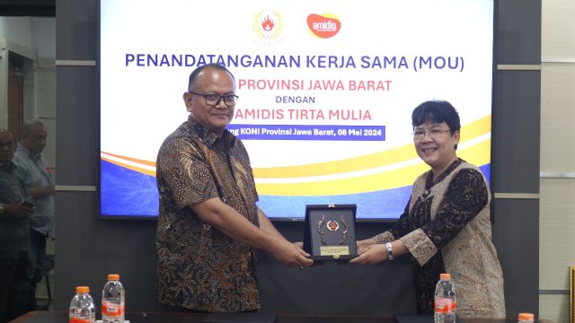 KONI Jabar Resmi Kerjasama dengan PT. Amidis Tirta Mulia. (Humas KONI Jabar)
