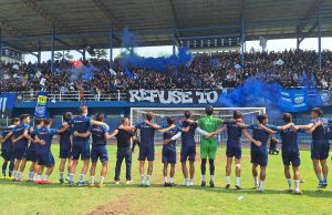 Bobotoh hadir di sesi latihan Persib. (Fifi Nofita)