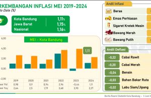 BPS Rilis Inflasi Mei 2024, Kota Bandung Alami Deflasi Month to Month