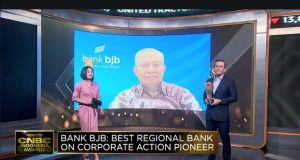 Road to CNBC Indonesia Awards 2024, bank bjb Raih Penghargaan Best Regional Bank on Corporate Action Pioneer