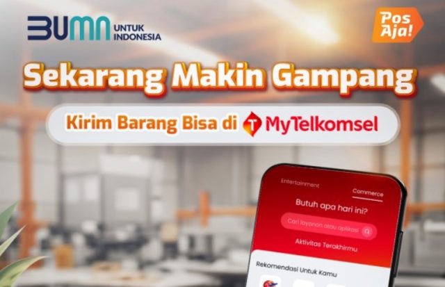 Terus Berinovasi, PosIND Kerjasama dengan Telkomsel 'Kirim Barang' PosAja! di MyTelkomsel Super App