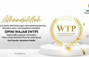 BAZNAS Jabar Kembali Raih Opini WTP yang ke-10