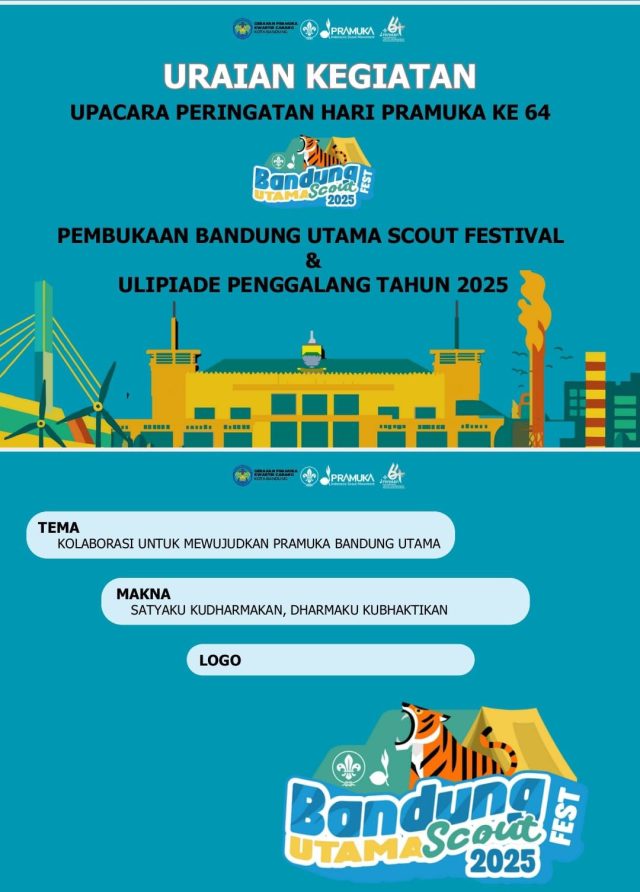 Ini Rangkaian Perayaan HUT ke-64 Kwarcab Pramuka Kota Bandung