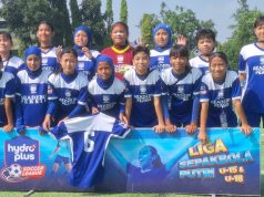 Akademi Persib Putri U-15 tampil di Hydroplus Soccer League 2025/2026. (Fifi Nofita)