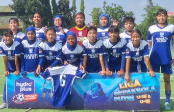 Akademi Persib Putri U-15 tampil di Hydroplus Soccer League 2025/2026. (Fifi Nofita)