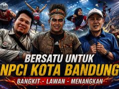 Trio Binpres NPCI Kota Bandung Cepi Gunawan (kiri), Hanu Resinurjati (tengah) dan Taufik Hidayat (kanan). (Dok NPCI Kota Bandung)