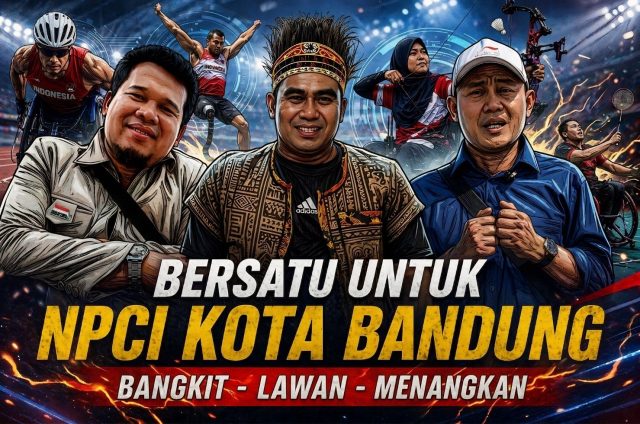 Trio Binpres NPCI Kota Bandung Cepi Gunawan (kiri), Hanu Resinurjati (tengah) dan Taufik Hidayat (kanan). (Dok NPCI Kota Bandung)