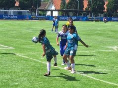 Akademi Persib Putri U-15 menghadapi Sijalak Putri di Hydroplus Soccer League 2025/2026. (Fifi Nofita)