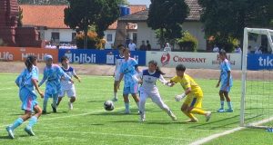 Akademi Persib Putri U-15 saat menghadapi Setia Srikandi di Hydroplus Soccer League 2025/2026. (Fifi Nofita)