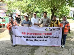Solusi Bangun Indonesia Salurkan 27 Hewan Kurban Bagi Masyarakat Desa di Sekitar Wilayah Perusahaan